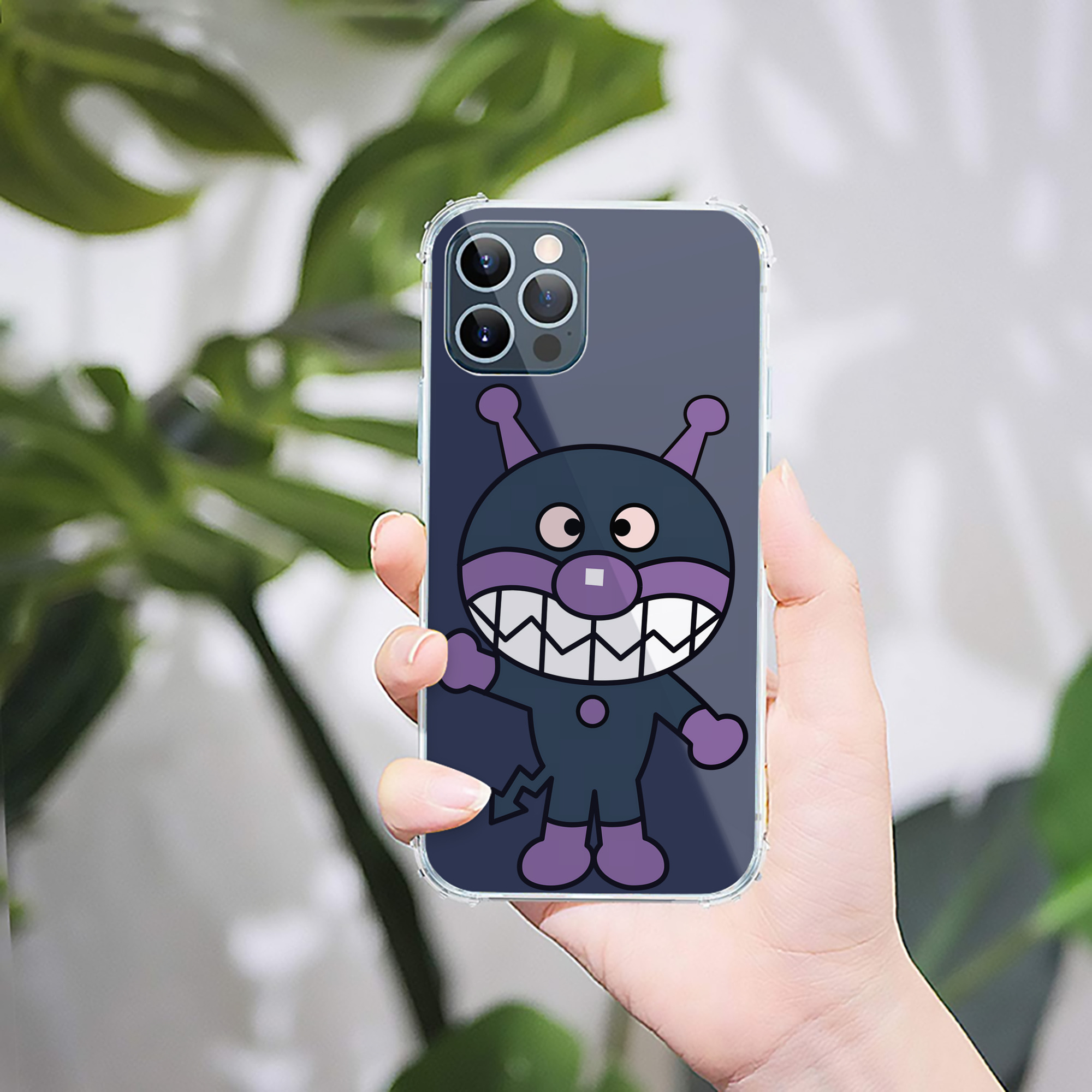 （画像用） アンパンマン Anpanman 【iPhone 12シリーズ対応】透明スマホケース（クリアソフトケース）